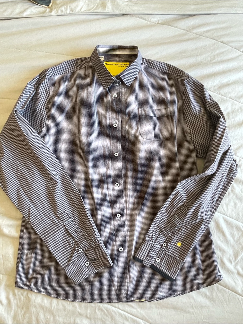 Checked Long-Sleeve Button-Up Shirt - Brown/Black